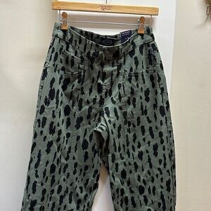 Scoop Patterned barrel jean size 2